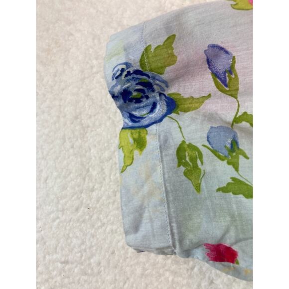 Bobbie Brooks Woman 100% Cotton Short Sleeve Button Up Shirt Blue Floral 22-24W - Picture 8 of 16